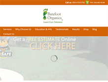 Tablet Screenshot of barefootorganicsllc.com